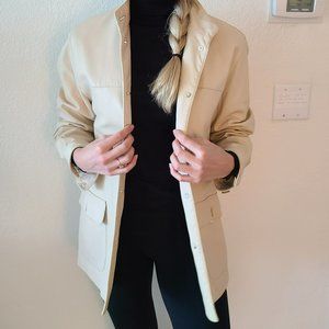 Loro Piana Leather Beige Jacket